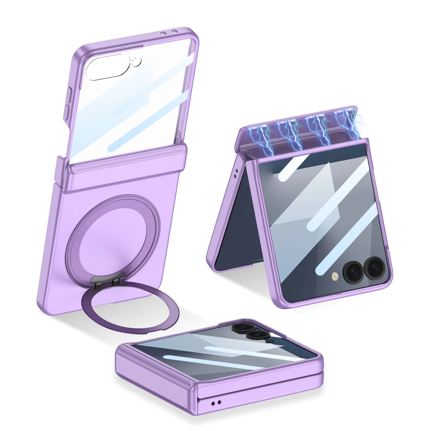 Magnetic Hinge Armor Case — MagSafe Charging - Ring Holder & Outer Screen Protection | Samsung Galaxy Z Flip 7