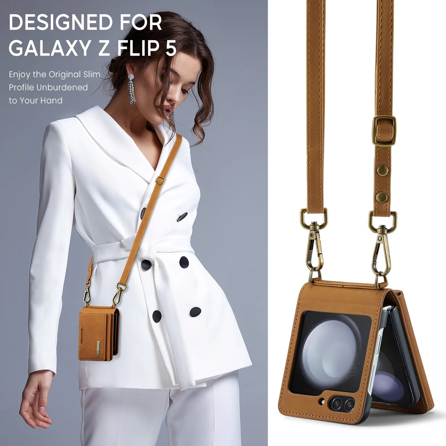 2 in 1 Detachable Leather Wallet For Case Samsung Galaxy Z Flip Phones