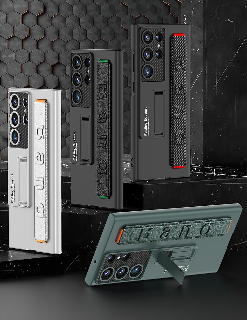 Wrist Strap Holder Kickstand Case For Samsung Galaxy S23 Ultra S23 Series