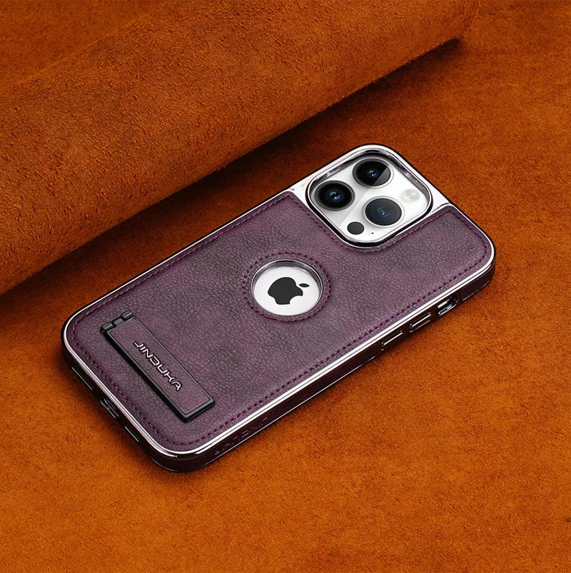 luxury Case Bracket Leather Anti-drop