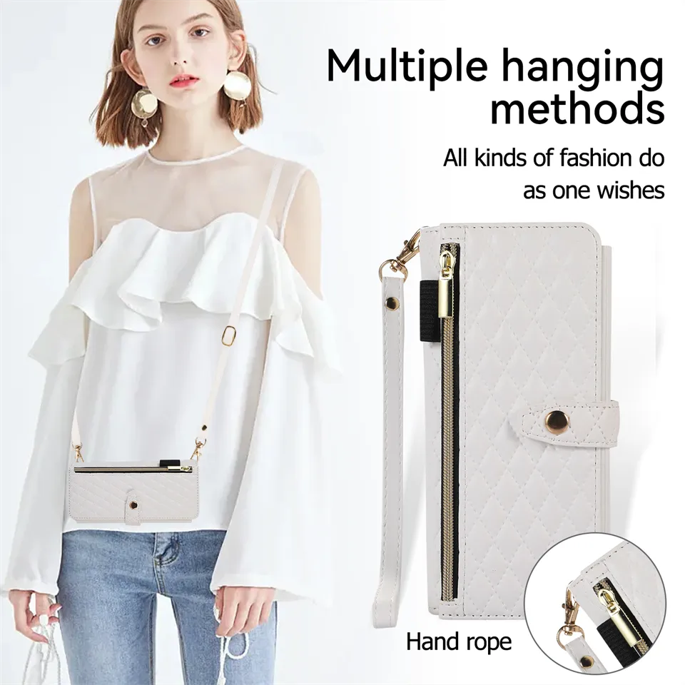 Multi Card Wallet Shoulder Strap Case For Samsung Galaxy Z Fold