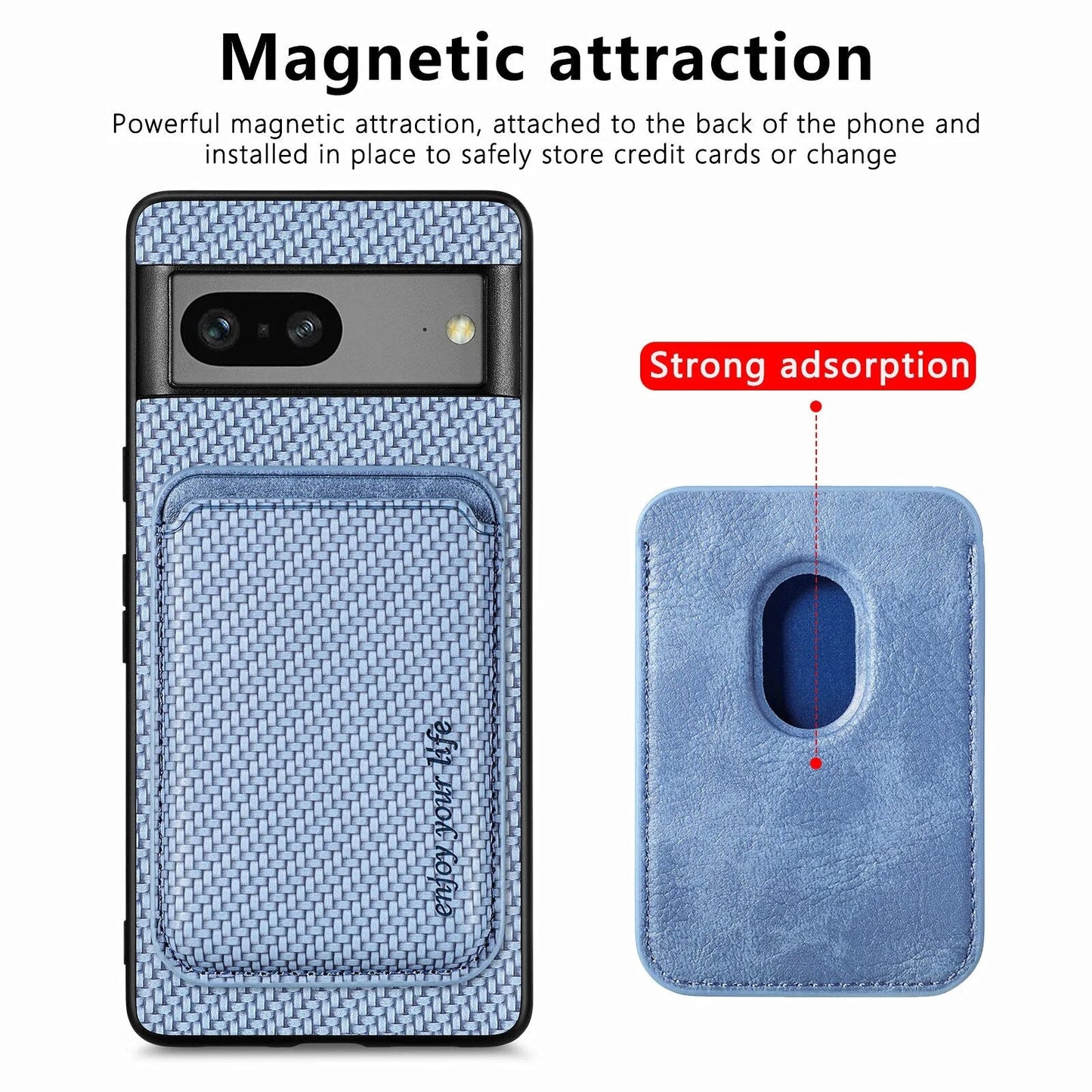 2 in 1 Leather Magnetic Case for Google Pixel 8 Series