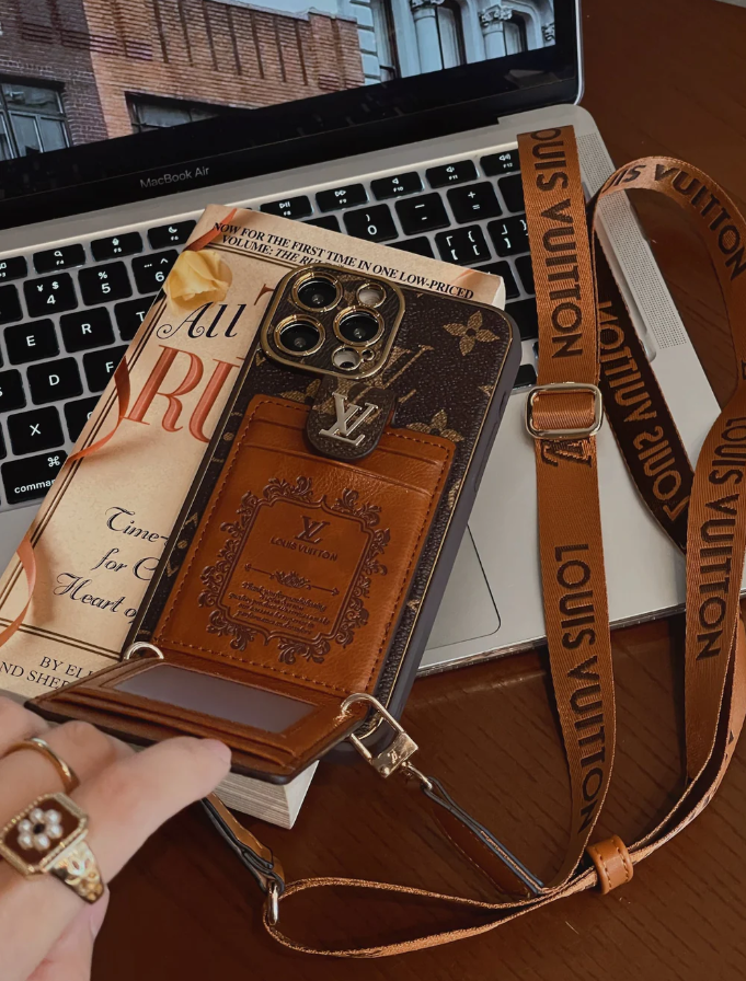 Luxury LV Monogram Crossbody iPhone Case