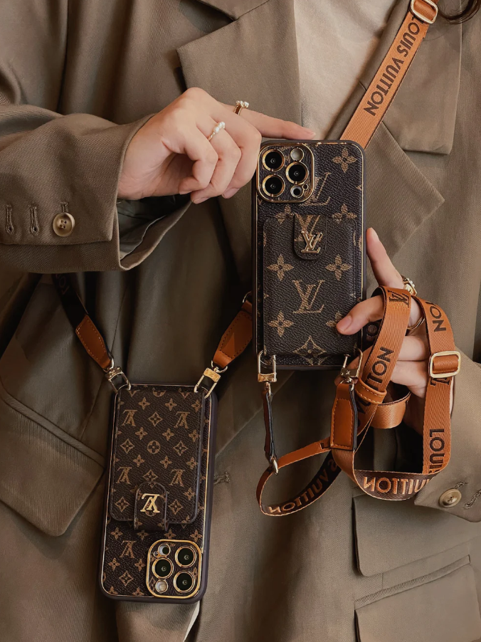Luxury LV Monogram Crossbody iPhone Case