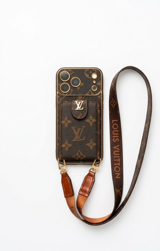 Luxury LV Monogram Crossbody iPhone Case