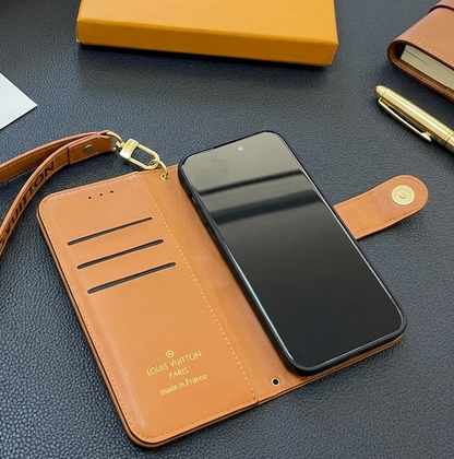 Luxury LV Monogram Wallet Phone Case – Premium Designer Style