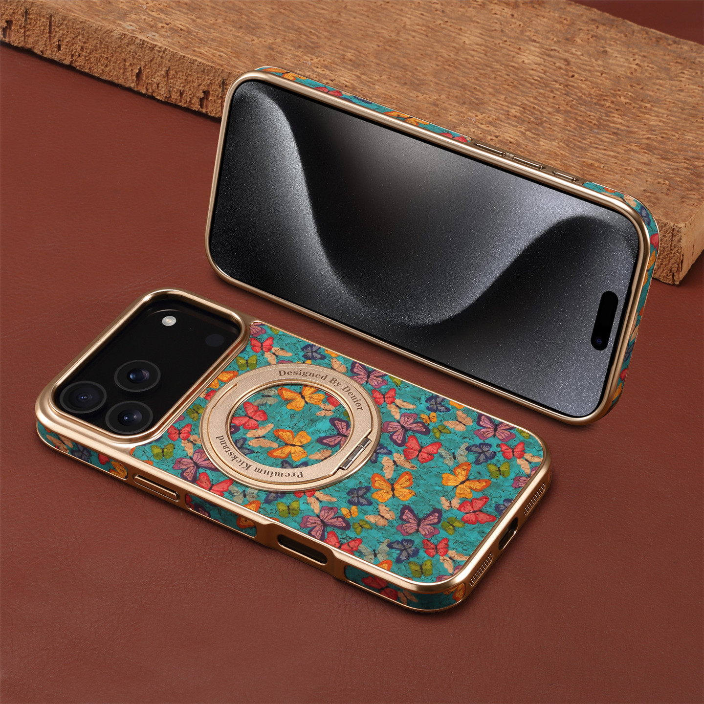 Luxury Wooden 360° Magnetic Case for iPhone 17 & 16 Pro