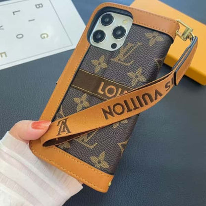 Luxury LV Monogram Wallet Phone Case – Premium Designer Style
