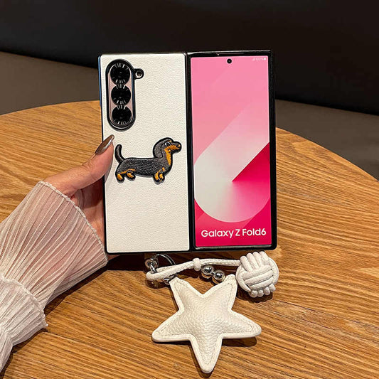 Cute Dachshund Cartoon Case for Samsung Galaxy Z Fold 6/5