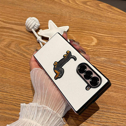 Cute Dachshund Cartoon Case for Samsung Galaxy Z Fold 6/5