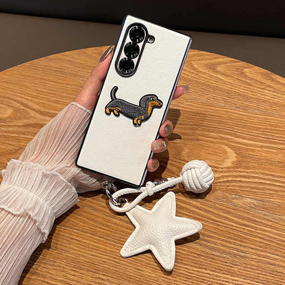 Cute Dachshund Cartoon Case for Samsung Galaxy Z Fold 6/5