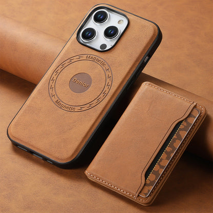 Magnetic Card Holder Leather Shockproof iPhone Case