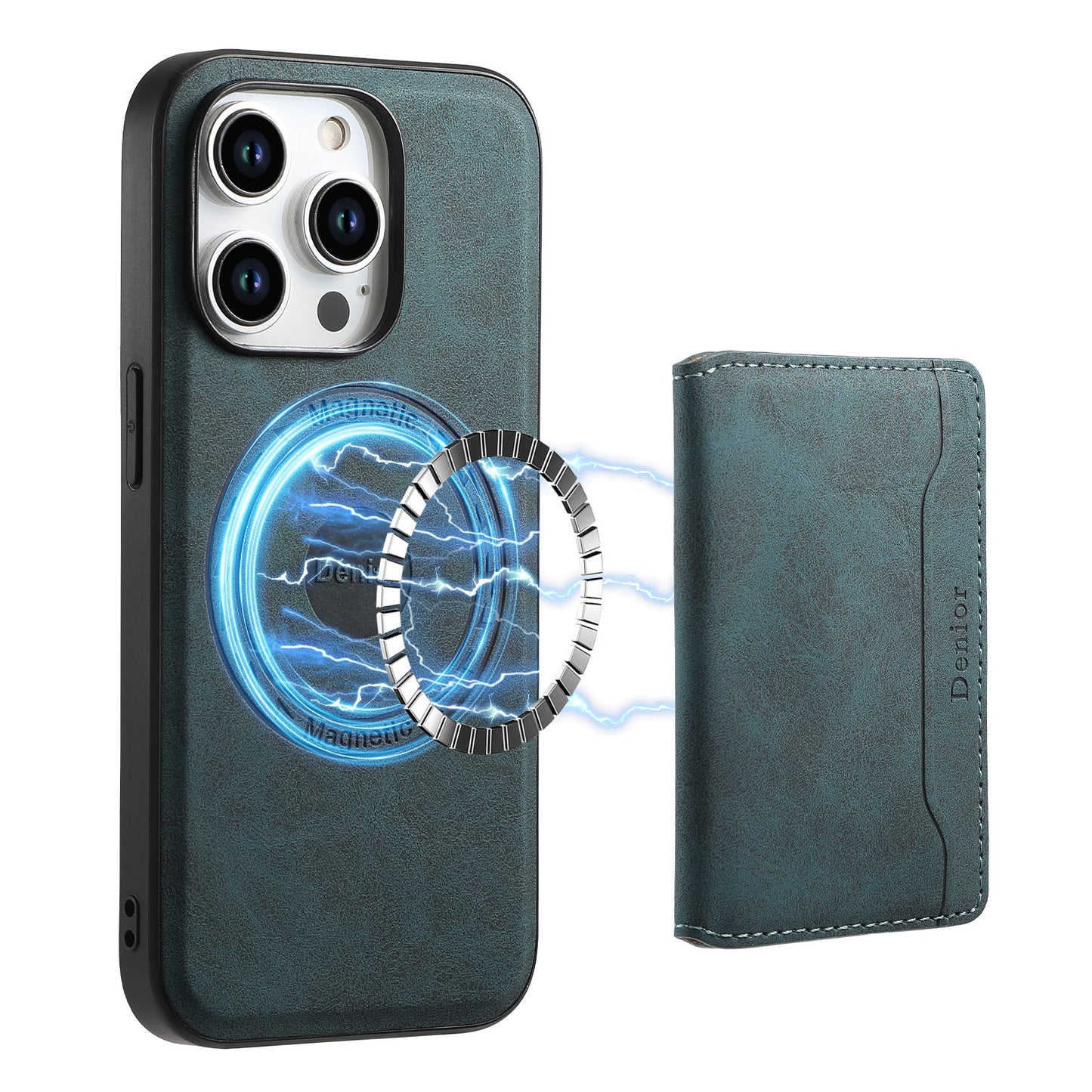 Magnetic Card Holder Leather Shockproof iPhone Case