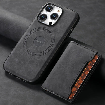 Magnetic Card Holder Leather Shockproof iPhone Case