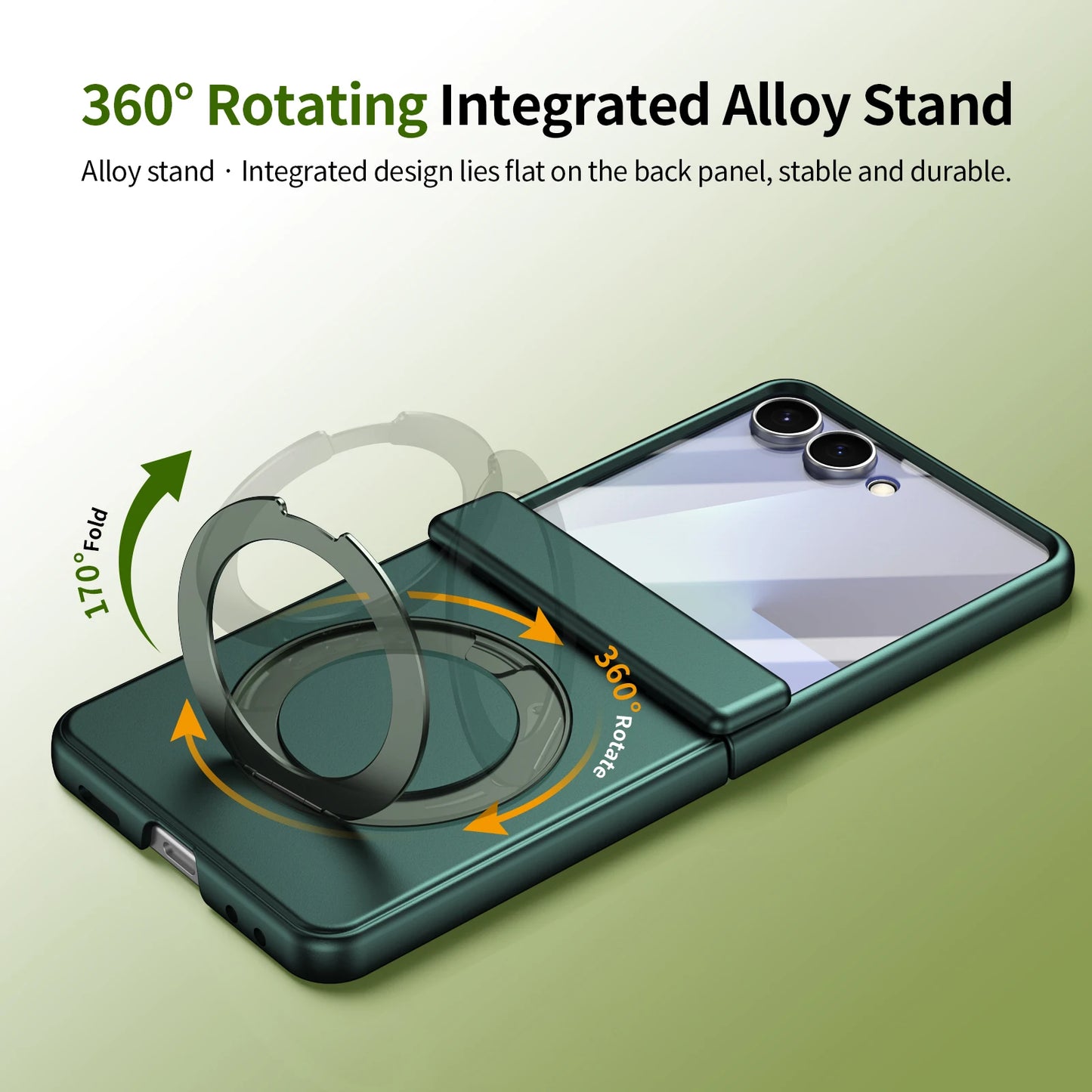 360° Magnetic Ring Matte Case | 12FT Drop Tested | Z Flip 8