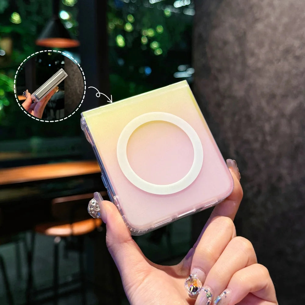 Aurora Gradient MagSafe Case — Holographic Rainbow Finish & Slim Protection | Samsung Galaxy Z Flip