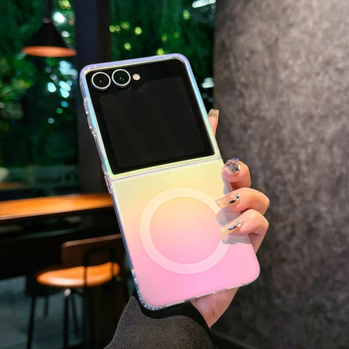 Aurora Gradient MagSafe Case — Holographic Rainbow Finish & Slim Protection | Samsung Galaxy Z Flip