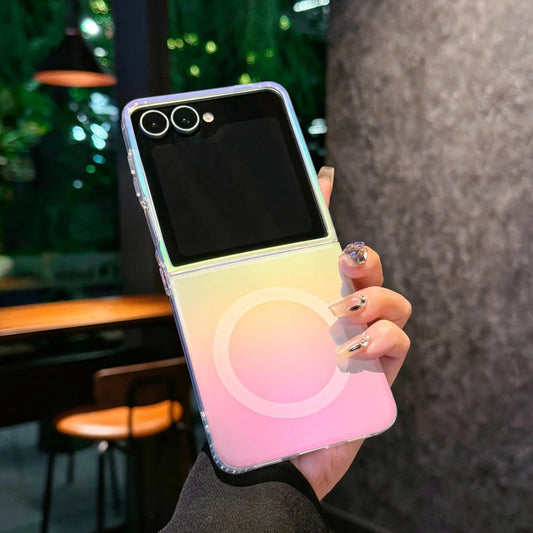 Aurora Gradient MagSafe Case — Holographic Rainbow Finish & Slim Protection | Samsung Galaxy Z Flip