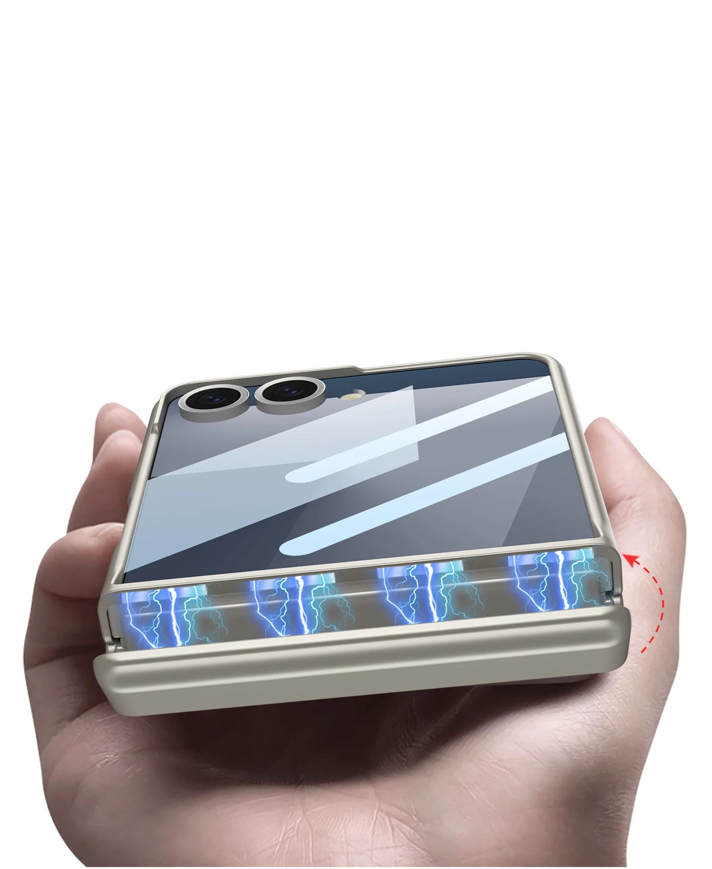 Magnetic Hinge Armor Case — MagSafe Charging - Ring Holder & Outer Screen Protection | Samsung Galaxy Z Flip 7