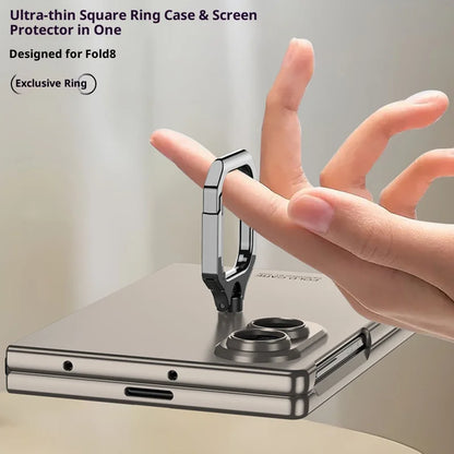 Ultra-Thin Ring Stand Case | Built-in Glass Protector & Skin-Feel Finish | Samsung Galaxy Z Fold 8