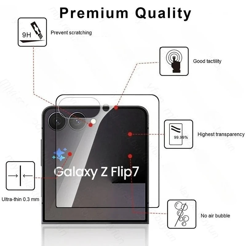 Premium Full-Cover Screen Protector - HD Clear, Anti-Scratch & Shatterproof | Samsung Galaxy Z Flip 7