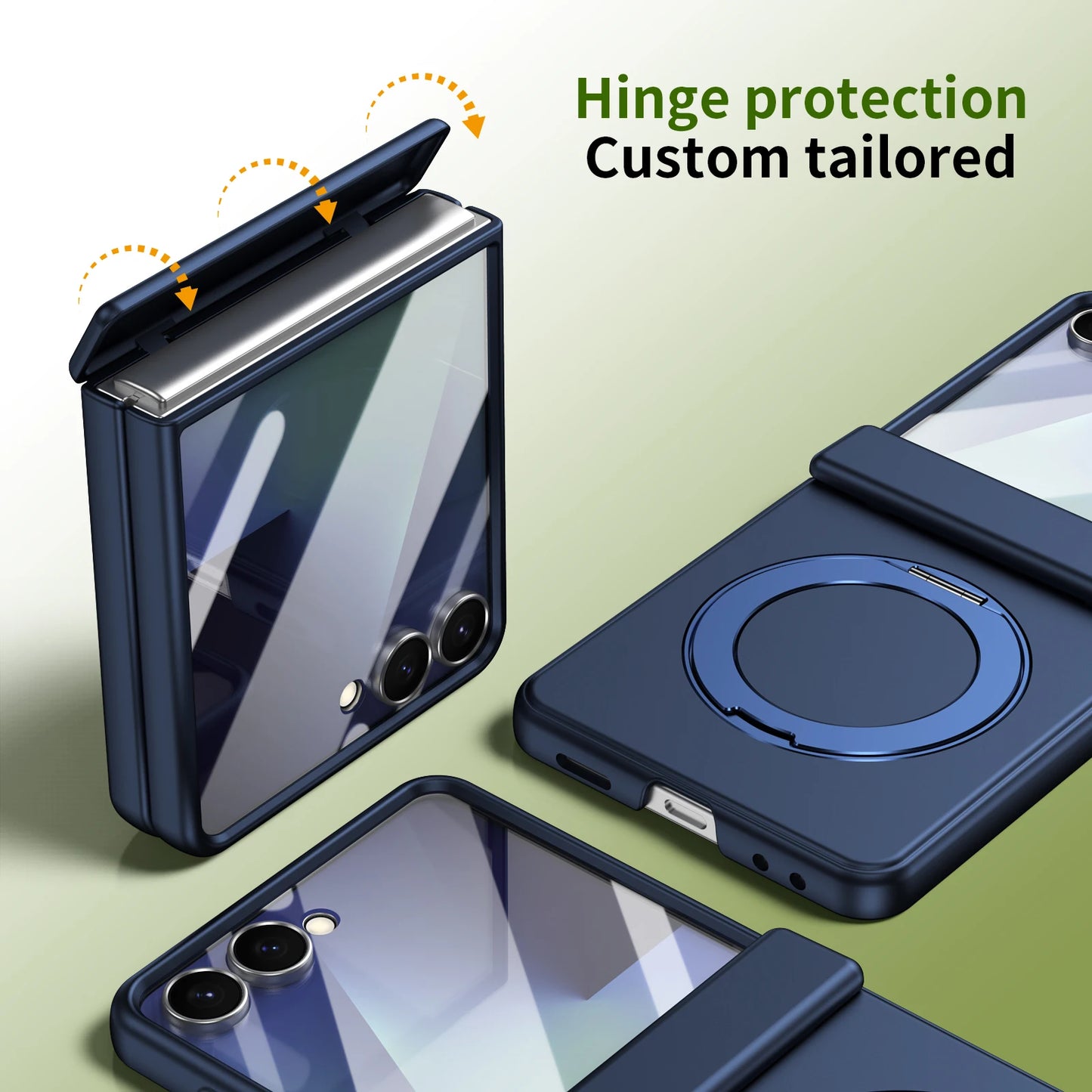 360° Magnetic Ring Matte Case | 12FT Drop Tested | Z Flip 8