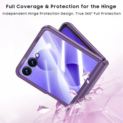 Matte Hard Case | Built-in Screen Protector, Gold Ring Stand & Full Hinge Protection | Samsung Galaxy Z Flip 7 & 8