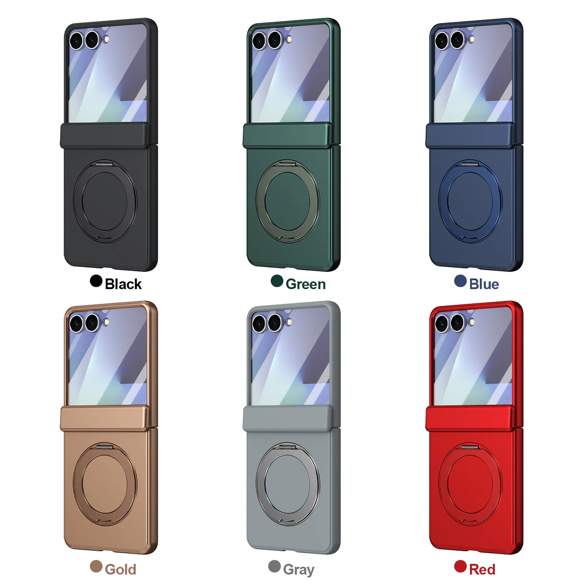 360° Magnetic Ring Matte Case | 12FT Drop Tested | Z Flip 8