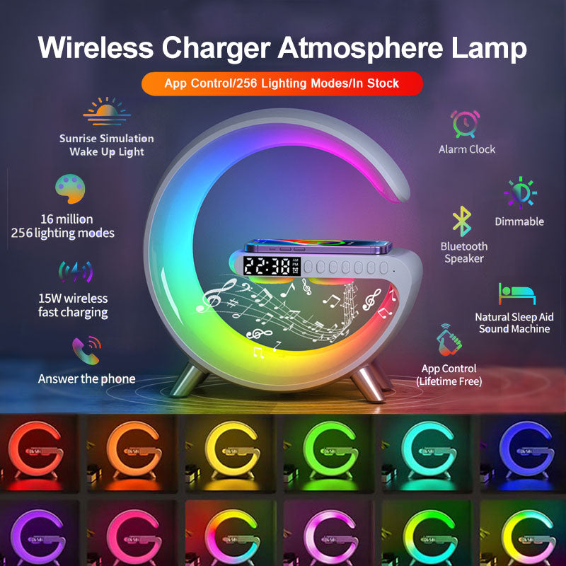 The Ultimate 5 in 1 Wireless Charger Atmosphere Lamp