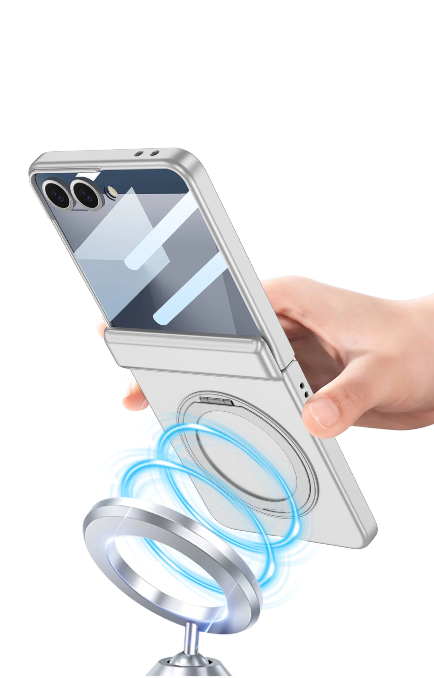 Magnetic Hinge Armor Case — MagSafe Charging - Ring Holder & Outer Screen Protection | Samsung Galaxy Z Flip 7