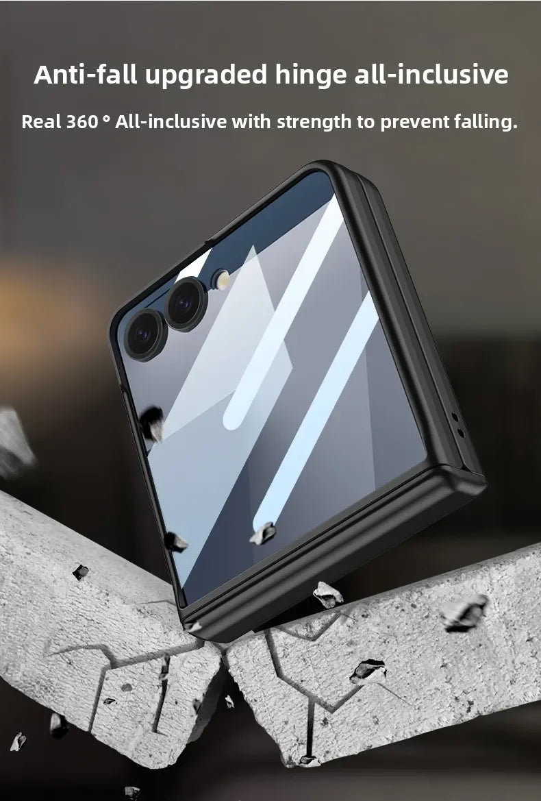 Hinge Armor Clear Case | Shockproof & Glass Included | Z Flip 7