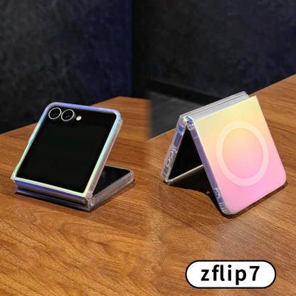 Aurora Gradient MagSafe Case — Holographic Rainbow Finish & Slim Protection | Samsung Galaxy Z Flip