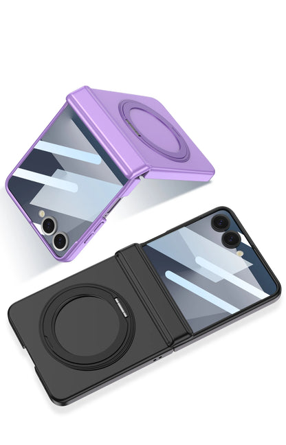 Magnetic Hinge Armor Case — MagSafe Charging - Ring Holder & Outer Screen Protection | Samsung Galaxy Z Flip 7