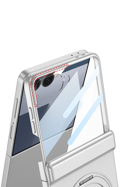 Magnetic Hinge Armor Case — MagSafe Charging - Ring Holder & Outer Screen Protection | Samsung Galaxy Z Flip 7