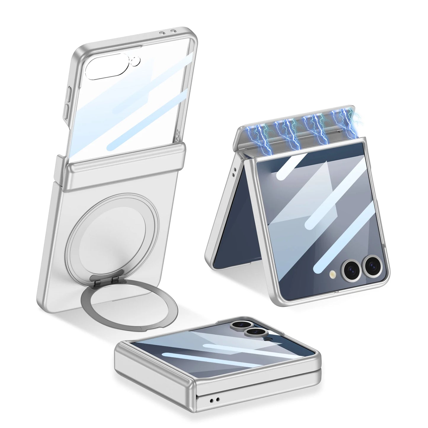 Magnetic Hinge Armor Case — MagSafe Charging - Ring Holder & Outer Screen Protection | Samsung Galaxy Z Flip 7