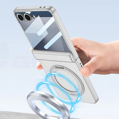Magnetic Hinge Armor Case — MagSafe Charging - Ring Holder & Outer Screen Protection | Samsung Galaxy Z Flip 7