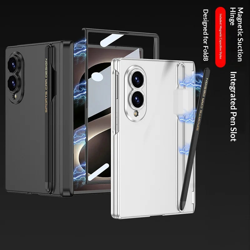Clear Magnetic Case | Built-in Screen Protector & Magnetic Stylus Slot |  Z Fold 8 Ultra