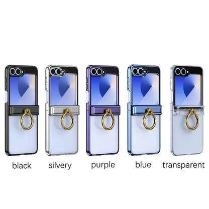 Luxury Clear Ring Case | MagSafe & Shockproof | Z Flip 8