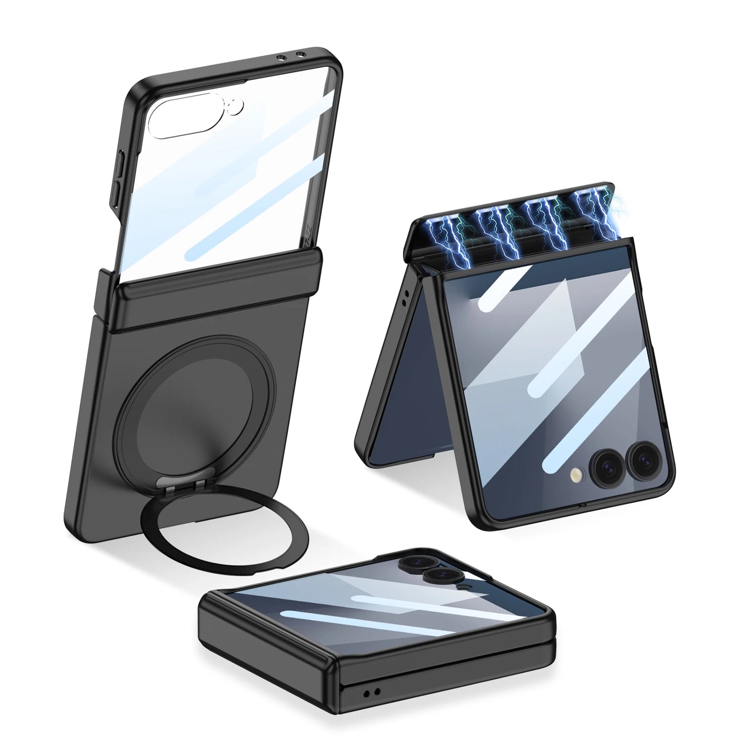 Magnetic Hinge Armor Case — MagSafe Charging - Ring Holder & Outer Screen Protection | Samsung Galaxy Z Flip 7