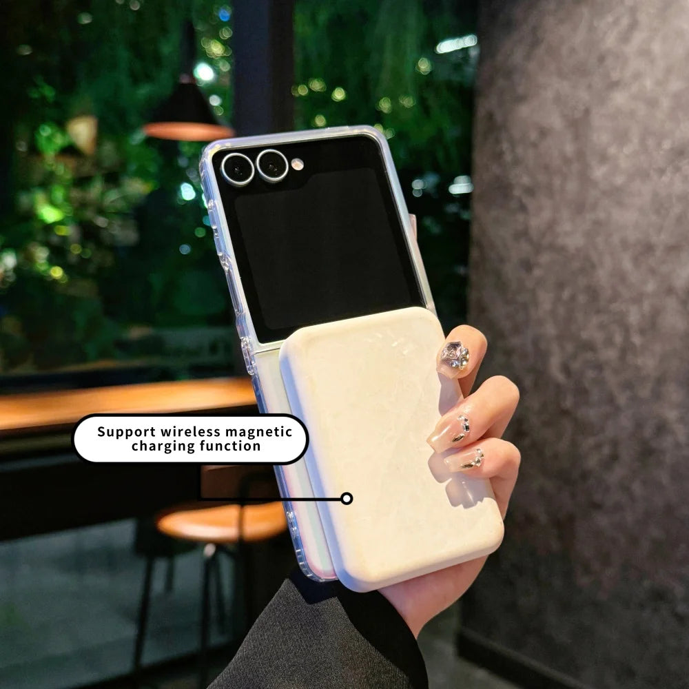 Aurora Gradient MagSafe Case — Holographic Rainbow Finish & Slim Protection | Samsung Galaxy Z Flip