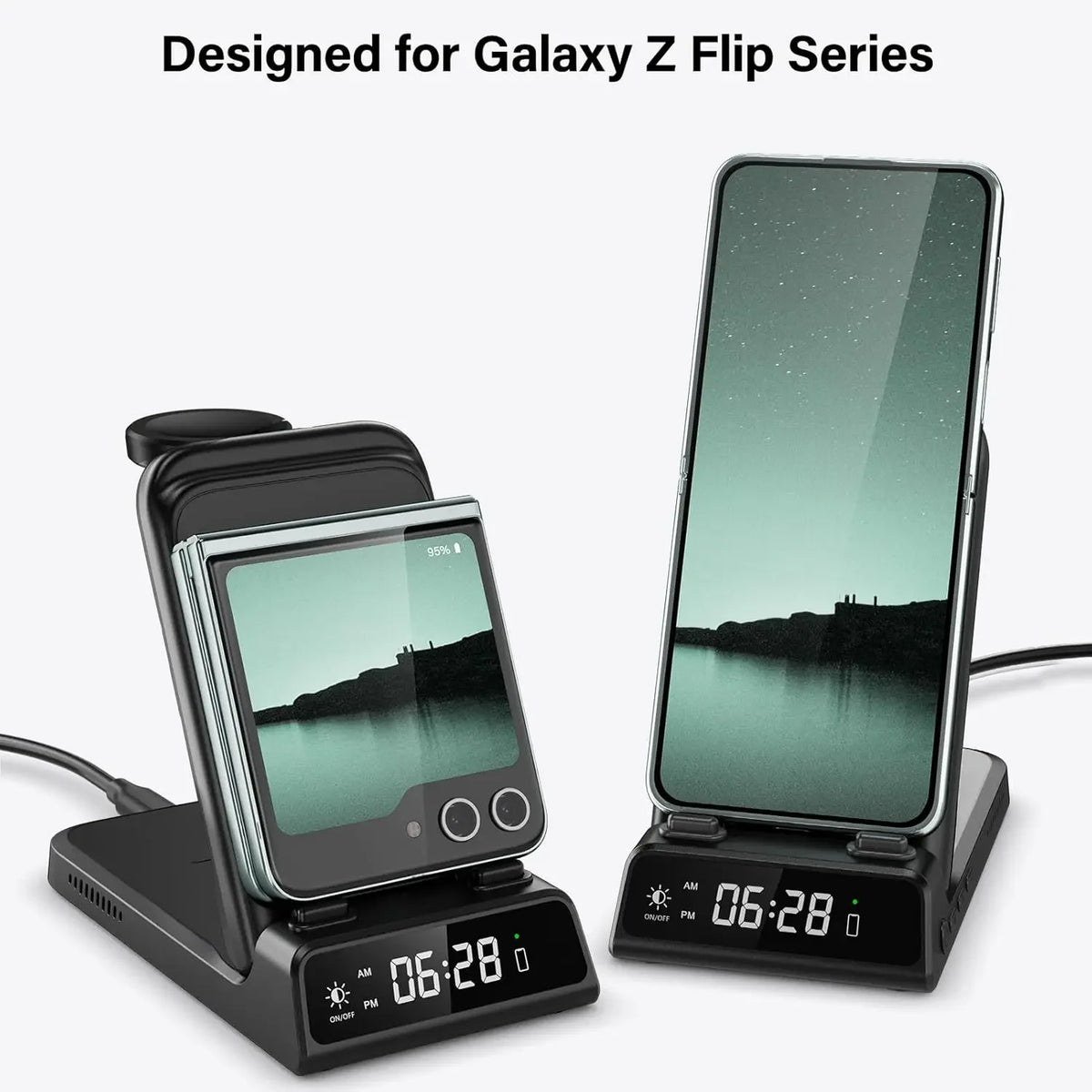 3-in-1 Wireless Charging Station | Samsung Galaxy Z Flip series , Galaxy Watch 8/7 & Buds 3 |