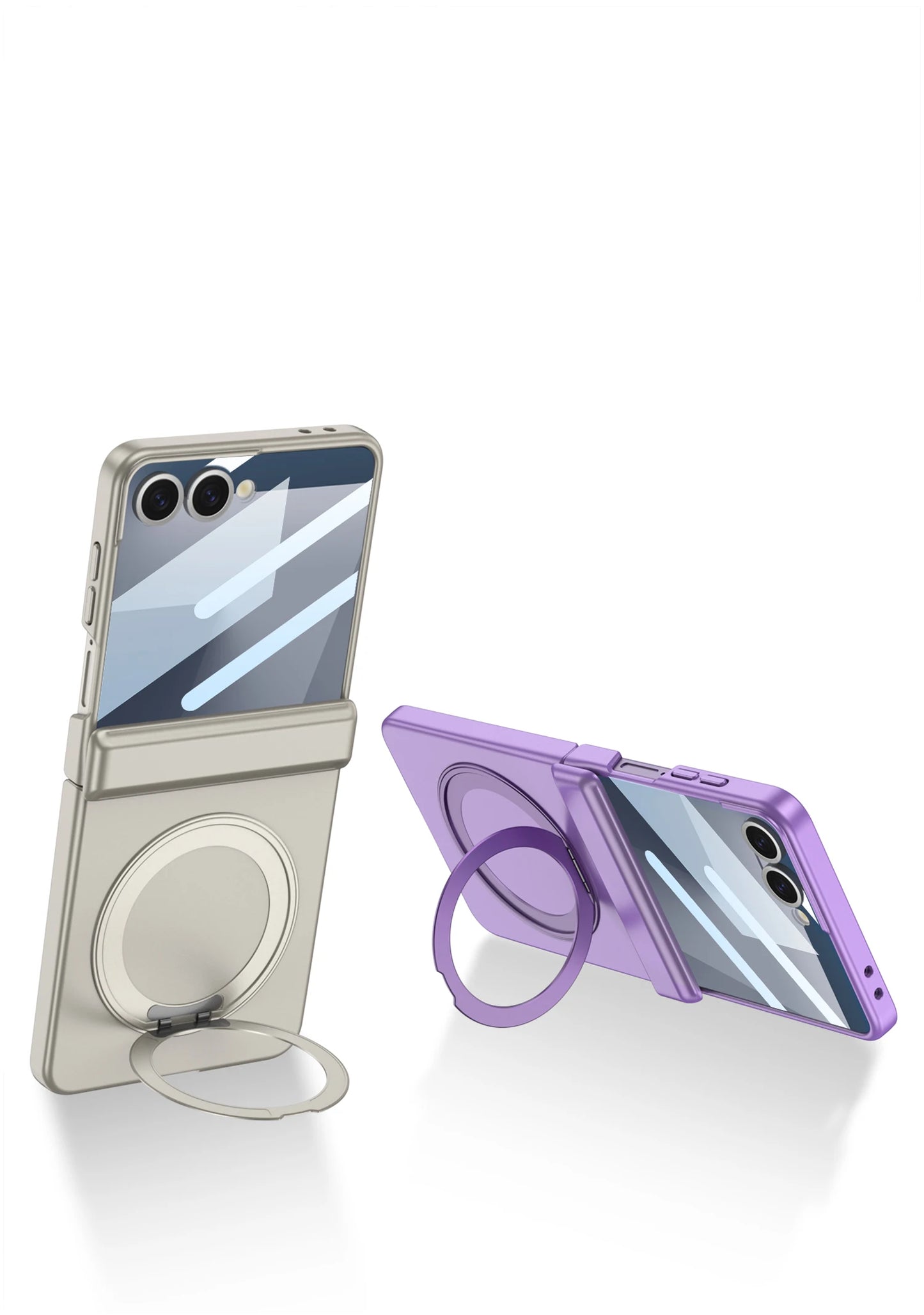 Magnetic Hinge Armor Case — MagSafe Charging - Ring Holder & Outer Screen Protection | Samsung Galaxy Z Flip 7