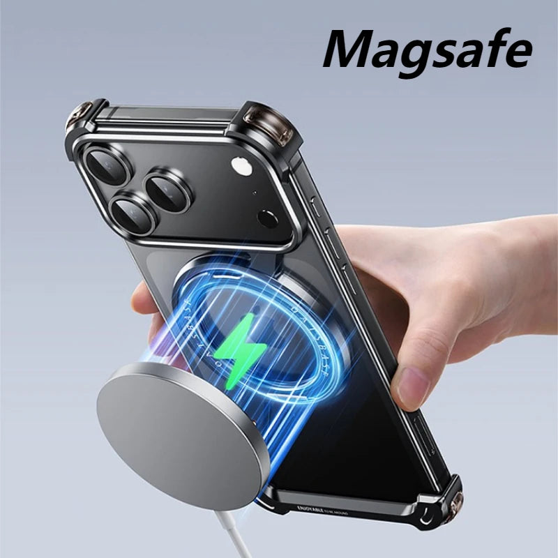 MagSafe Metal Case with 360° Rotating Stand for iPhone 17 Pro/Pro Max