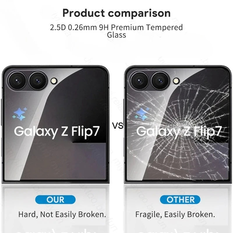 Premium Full-Cover Screen Protector - HD Clear, Anti-Scratch & Shatterproof | Samsung Galaxy Z Flip 7