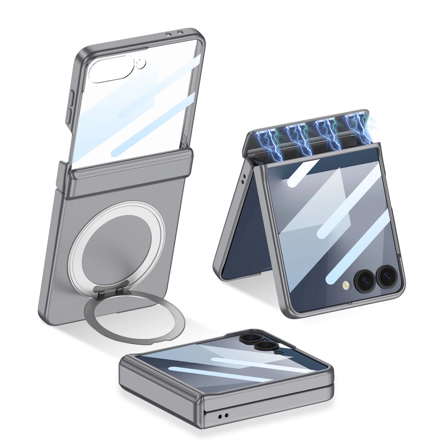 Magnetic Hinge Armor Case — MagSafe Charging - Ring Holder & Outer Screen Protection | Samsung Galaxy Z Flip 7