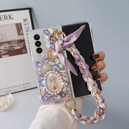 Pearl Relief Goddess Portrait Phone Case For Samsung Galaxy Z Fold