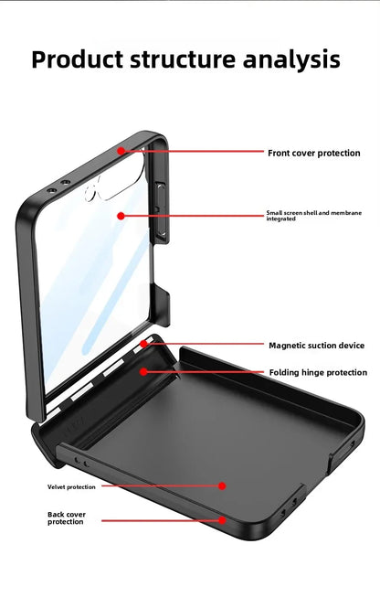 Hinge Armor Clear Case | Shockproof & Glass Included | Z Flip 7