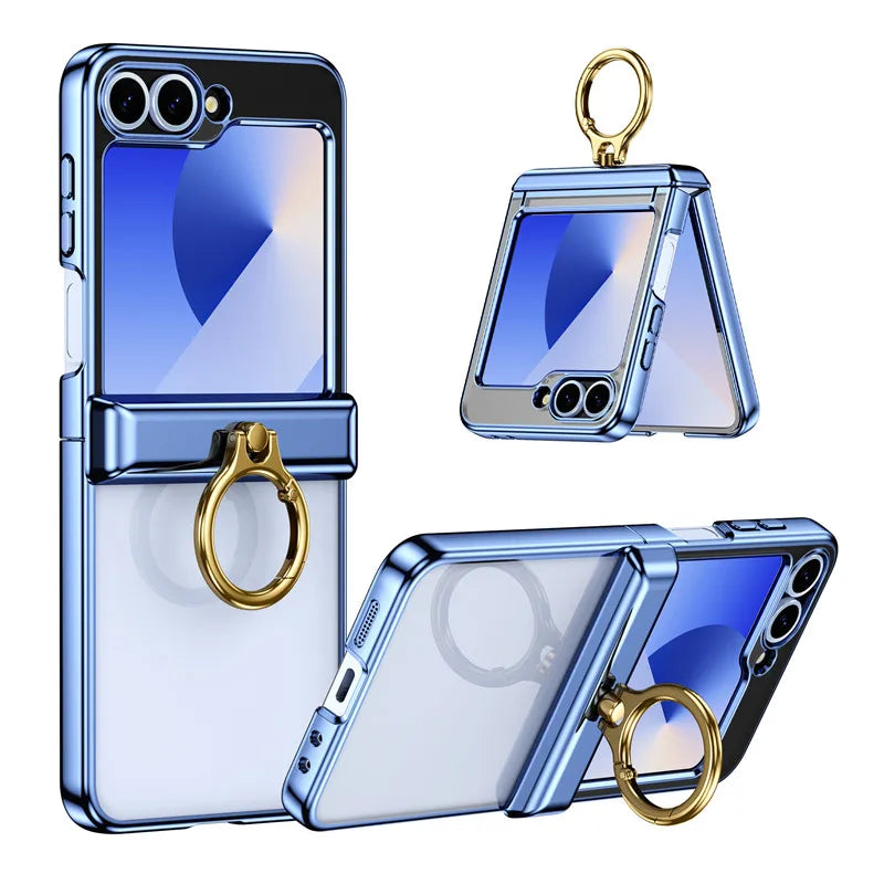 Luxury Clear Ring Case | MagSafe & Shockproof | Z Flip 8