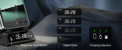 3-in-1 Wireless Charging Station | Samsung Galaxy Z Flip series , Galaxy Watch 8/7 & Buds 3 |