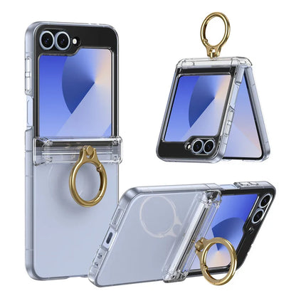 Luxury Clear Ring Case | MagSafe & Shockproof | Z Flip 8